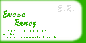 emese rancz business card